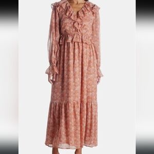 Moon River Peplum Midi Dress